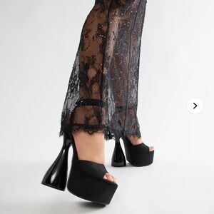 Fashion Nova Black Platform Heels